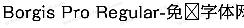Borgis Pro Regular字体转换
